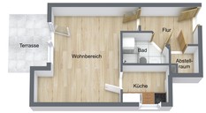 Vermietung Singlewohnung Suhl Grundriss