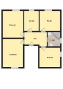 Vermietung 4 Zimmer Suhl Nähe Innenstadt Erdgeschoss Grundriss