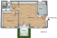 Vermietung 2 Zimmerwohnung Benshausen Grundriss