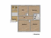 Vermietung 3 Zimmer Suhl Nähe Innenstadt Obergeschoss Grundriss