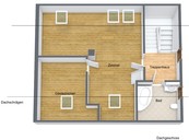 Verkauf Einfamilienhaus mit Doppelgarage und Partyraum Grundriss Dachgeschoss