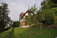 Vermietung 3-Zimmerwohnung Wichtshausen Rückansicht und Garten