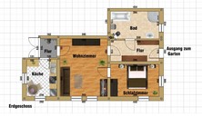 Vermietung 3-Zimmerwohnung Wichtshausen Grundriss bemaßt