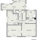 Verkauf freistehendes Einfamilienhaus Suhl bemaßter Grundriss Obergeschoss