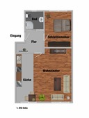 Vermietung 2 Zimmer Zella-Mehlis Grundriss