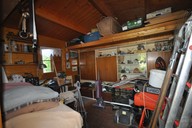 Verkauf Gartengrundstück Suhl Lautenberg Gerätehütte innen