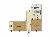 Vermietung 2 Zimmer, Suhl, Innenstadt Grundriss bemasst