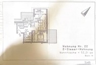 Verkauf 2-Zimmer-Eigentumswohnung Suhl Lautenberg Dachgeschoss Originalgrundriss