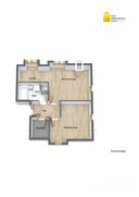 Verkauf von zwei 2-Zimmer-Eigentumswohnungen Suhl Goldlauter Grundriss Wohnung 2