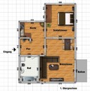 Verkauf 2 Zimmer-Eigentumswohnung Suhl Lautenberg Grundriss bemasst