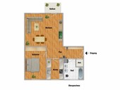 Vermietung 2 Zimmerwohnung Suhl Richtung Goldlauter Grundriss