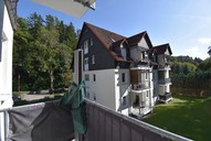 Verkauf Eigentumswohnung geeignet auch als Ferienwohnung Suhl Ortsteil Albrechts Balkon