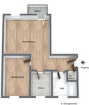 Vermietung 2 Zimmer Suhl Grundriss